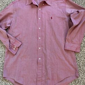 Ralph Lauren Men's Casual Pink Button Down Shirt
